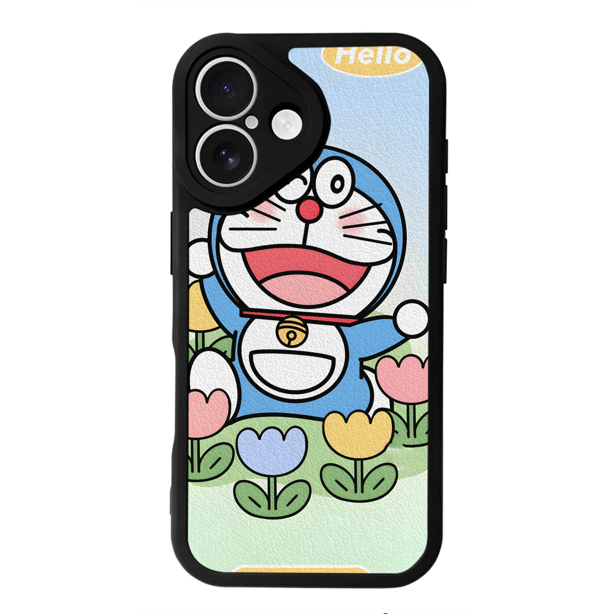 （画像用） ドラえもん Doraemon 【iPhone 16シリーズ対応】シリコンスマホケース（レザー調） 材質：シリコン